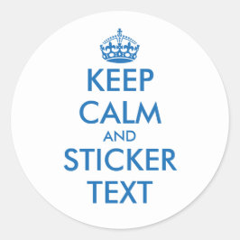 Blauw houdt kalm en jouw tekst rond stickers