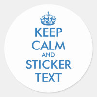 Blauw houdt kalm en jouw tekst rond stickers