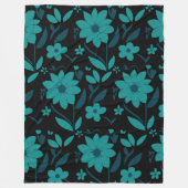 Blauw Hout 60x80 Fleece Deken (Voorkant)