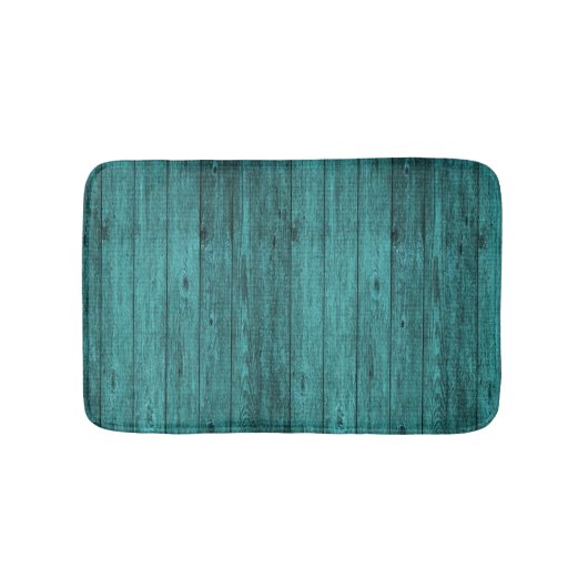 blauw hout badmat (Voorkant)