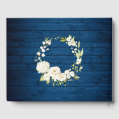 Blauw hout en zwarte Rozen Gastenboek (Achterkant)