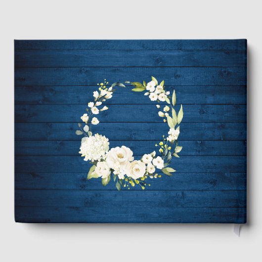 Blauw hout en zwarte Rozen Gastenboek (Achterkant)