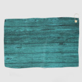 blauw hout golfhanddoek (Horizontaal)