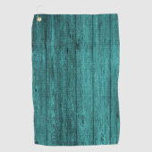 blauw hout golfhanddoek (Voorkant)