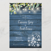 Blauw Hout Groene Muurpot Snoer Lichtjes Trouwfees