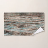  blauw hout handdoek (Handdoek)