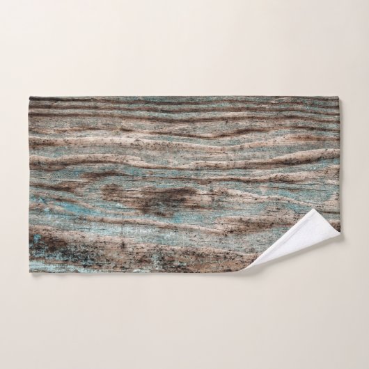  blauw hout handdoek (Handdoek)