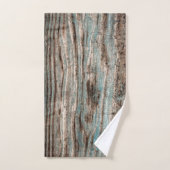  blauw hout handdoek (Handdoek)