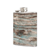 blauw hout heupfles (Links)