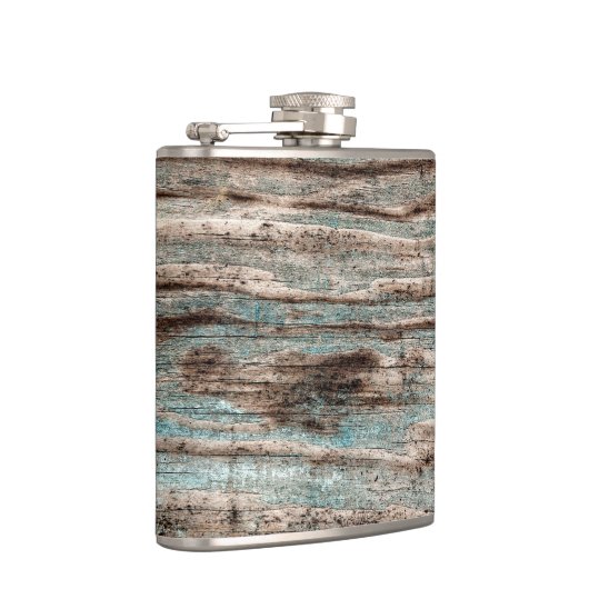  blauw hout heupfles (Rechts)