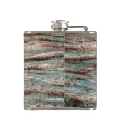 blauw hout heupfles (Achterkant)