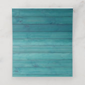 Blauw Hout, Kant & String Lichten Bruiloft Plaatskaartje (Binnenkant ongevouwen)