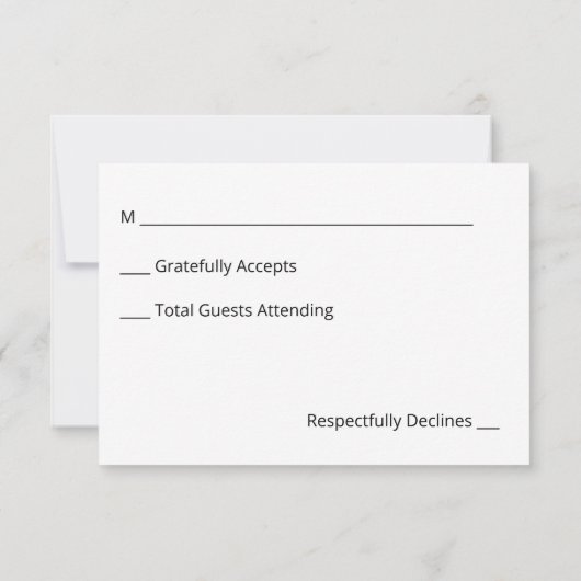 Blauw Hout Kant & String Lights Bruiloft Geen Maal RSVP Kaartje (Achterkant)