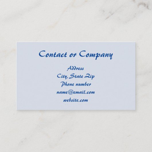  Blauw Hout Lijst Visitekaartje (Achterkant)