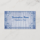  Blauw Hout Lijst Visitekaartje (Voorkant)