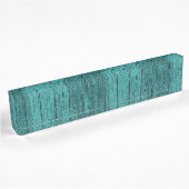blauw hout naambordje