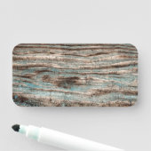  blauw hout naamplaatje (In situ)