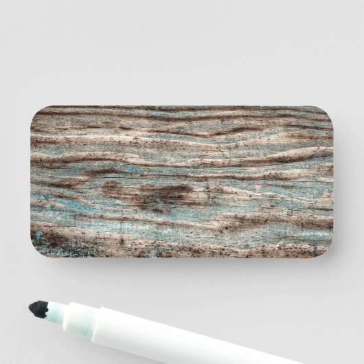  blauw hout naamplaatje (In situ)