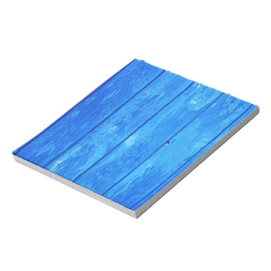 blauw hout notitieblok (Linkerzijde)