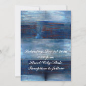 Blauw Hout, Rustieke Bruiloft Kaart (Achterkant)