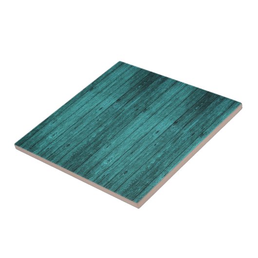 blauw hout tegeltje (Zijkant)