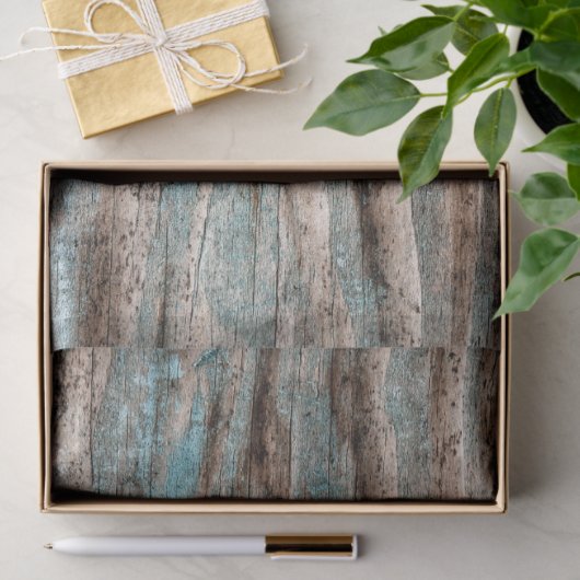  blauw hout tissuepapier (Geschenk)