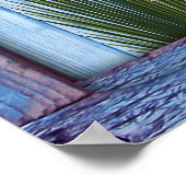  blauw hout, vis, roze koraal poster (Hoek)
