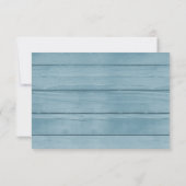 Blauw Hout Wedding RSVP Kaartje (Achterkant)