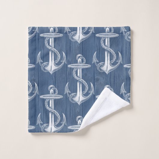  blauw houten handdoeken (Wasdoekje)