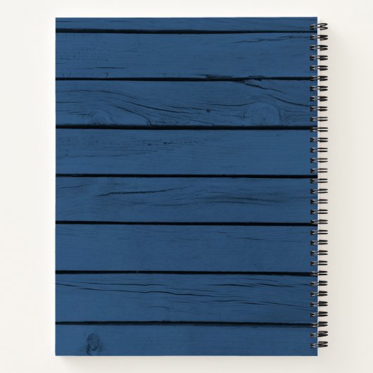 Blauw Houten Pot Lepel Familie Recepten Kookboek R Notitieboek (Achterkant)