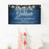 Blauw Houten Slingerlichten Rechtenstudie Afstuder Spandoek (Insitu)