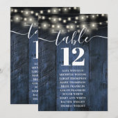 Blauw Houten Strijklichten Lijstnummer Zittingsgra Kaart (Voorkant / Achterkant)