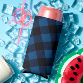 Blauw Houthakkers Plaid Seltzer Blikjeskoeler