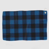 Blauw Houthakkerskaro Golfhanddoek (Horizontaal)