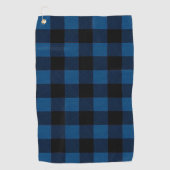 Blauw Houthakkerskaro Golfhanddoek (Voorkant)