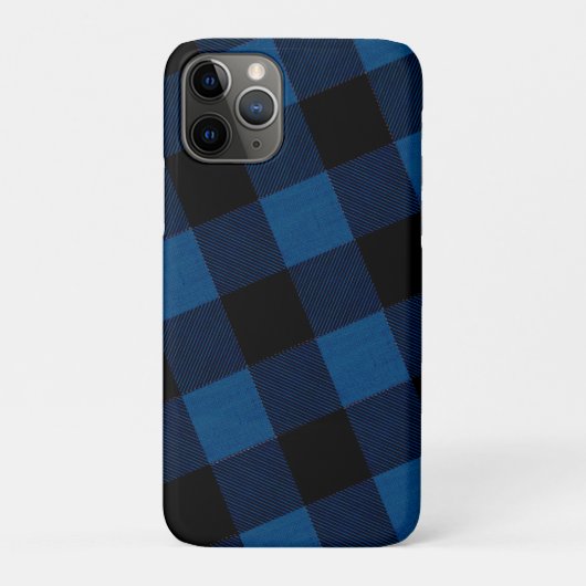 Blauw Houthakkersruitjes Case-Mate iPhone Case (Achterkant)