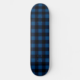 Blauw Houthakkersruitjes Persoonlijk Skateboard