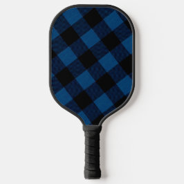 Blauw Houthakkersruitjes Pickleball Paddle
