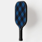 Blauw Houthakkersruitjes Pickleball Paddle (Links)