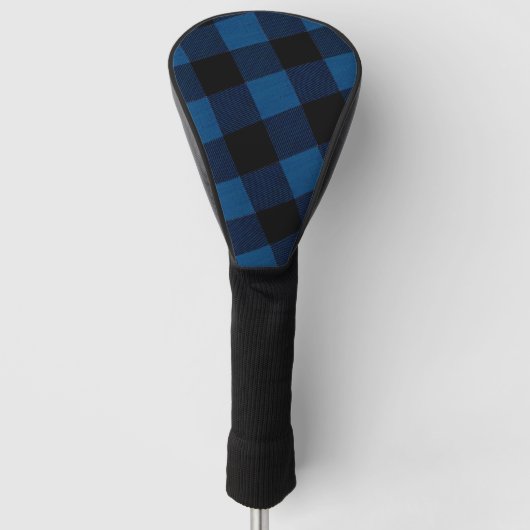 Blauw houtvester karostof golfheadcover (Voorkant)