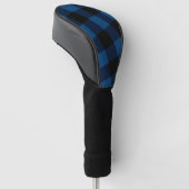 Blauw houtvester karostof golfheadcover (Schuin)
