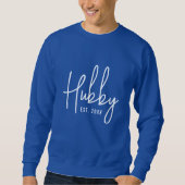 Blauw hubby sweatshirt cadeau voor man (Voorkant)