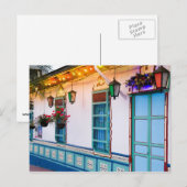 Blauw huis briefkaart (Voorkant / Achterkant)