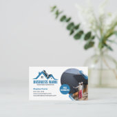 Blauw Huis Dakconstructie Dakdekker Pannen Visitekaartje (Staand voorkant)