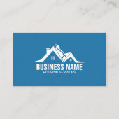 Blauw Huis Dakconstructie Dakdekker Pannen Visitekaartje (Achterkant)