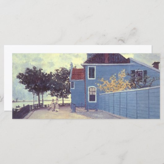 Blauw huis in Zaandam door Claude Monet (Voorkant / Achterkant)