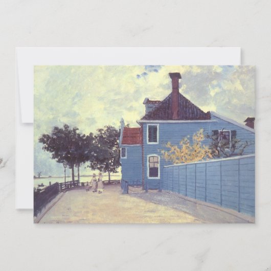 Blauw huis in Zaandam door Claude Monet (Voorkant)