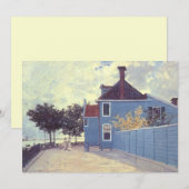 Blauw huis in Zaandam door Claude Monet (Voorkant / Achterkant)