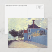 Blauw huis in Zaandam door Claude Monet Briefkaart (Voorkant / Achterkant)