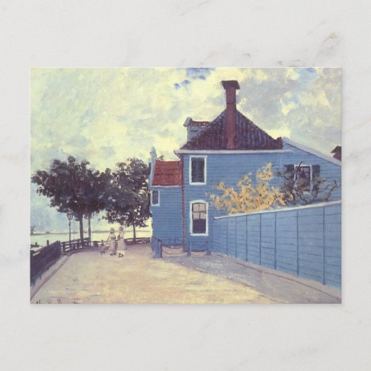 Blauw huis in Zaandam door Claude Monet Briefkaart (Voorkant)